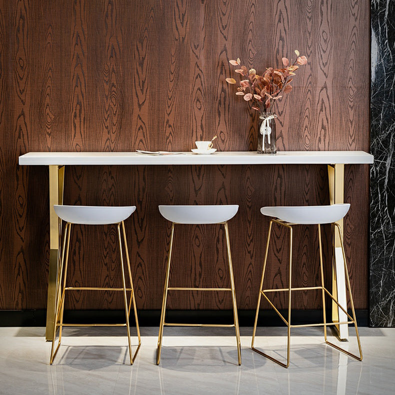 Glam Low Back Dining Stools Armless Bar Stools with Footrest Clearhalo 'Bar Furniture' 'Bar Stools' 'bar_stools' 'furn' 'furn_bar_stools' 'Furniture' 'Kitchen & Dining Furniture' 6955440
