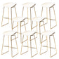 Glam Low Back Dining Stools Armless Bar Stools with Footrest Gold-White 8 Piece Set Clearhalo 'Bar Furniture' 'Bar Stools' 'bar_stools' 'furn' 'furn_bar_stools' 'Furniture' 'Kitchen & Dining Furniture' 6955441