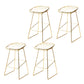 Glam Low Back Dining Stools Armless Bar Stools with Footrest White 4 Piece Set Clearhalo 'Bar Furniture' 'Bar Stools' 'bar_stools' 'furn' 'furn_bar_stools' 'Furniture' 'Kitchen & Dining Furniture' 6955445