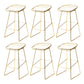 Glam Low Back Dining Stools Armless Bar Stools with Footrest White 6 Piece Set Clearhalo 'Bar Furniture' 'Bar Stools' 'bar_stools' 'furn' 'furn_bar_stools' 'Furniture' 'Kitchen & Dining Furniture' 6955447