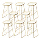 Glam Low Back Dining Stools Armless Bar Stools with Footrest White 8 Piece Set Clearhalo 'Bar Furniture' 'Bar Stools' 'bar_stools' 'furn' 'furn_bar_stools' 'Furniture' 'Kitchen & Dining Furniture' 6955449