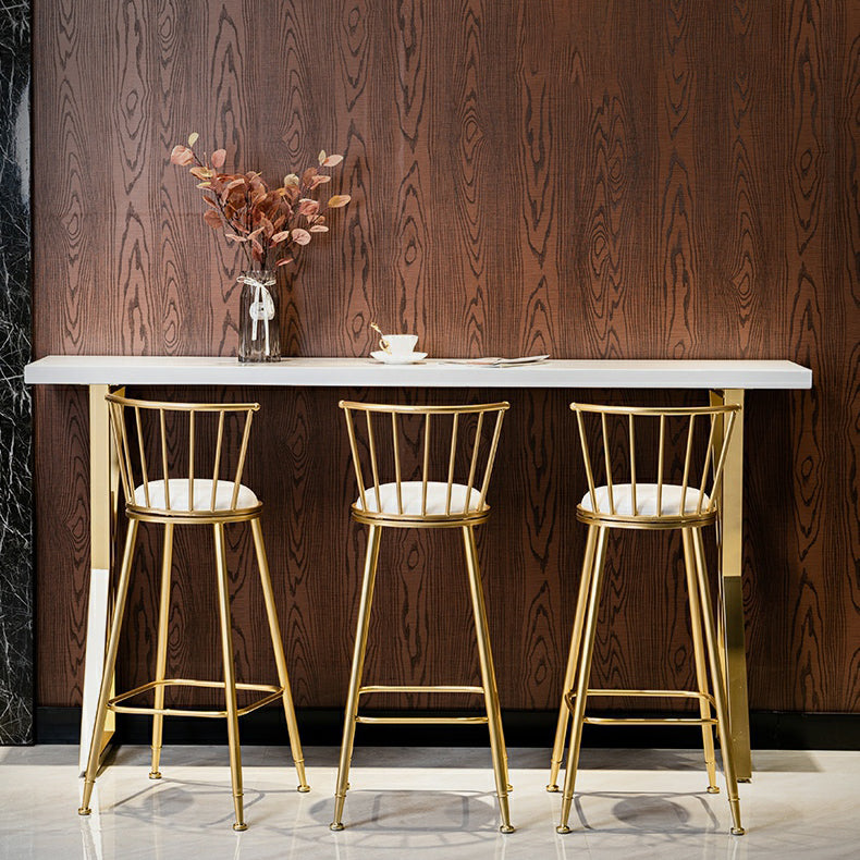 Glam Low Back Dining Stools Armless Bar Stools with Footrest Clearhalo 'Bar Furniture' 'Bar Stools' 'bar_stools' 'furn' 'furn_bar_stools' 'Furniture' 'Kitchen & Dining Furniture' 6955450