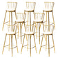 Glam Low Back Dining Stools Armless Bar Stools with Footrest Gold 8 Piece Set Clearhalo 'Bar Furniture' 'Bar Stools' 'bar_stools' 'furn' 'furn_bar_stools' 'Furniture' 'Kitchen & Dining Furniture' 6955455