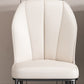 PU Leather Dining Chairs Nordic Style Wingback Armless Chair Clearhalo 'Dining Chairs' 'Dining Tables & Seating' 'dining_chair' 'furn' 'furn_dining_chair' 'Furniture' 'Kitchen & Dining Furniture' 6955462