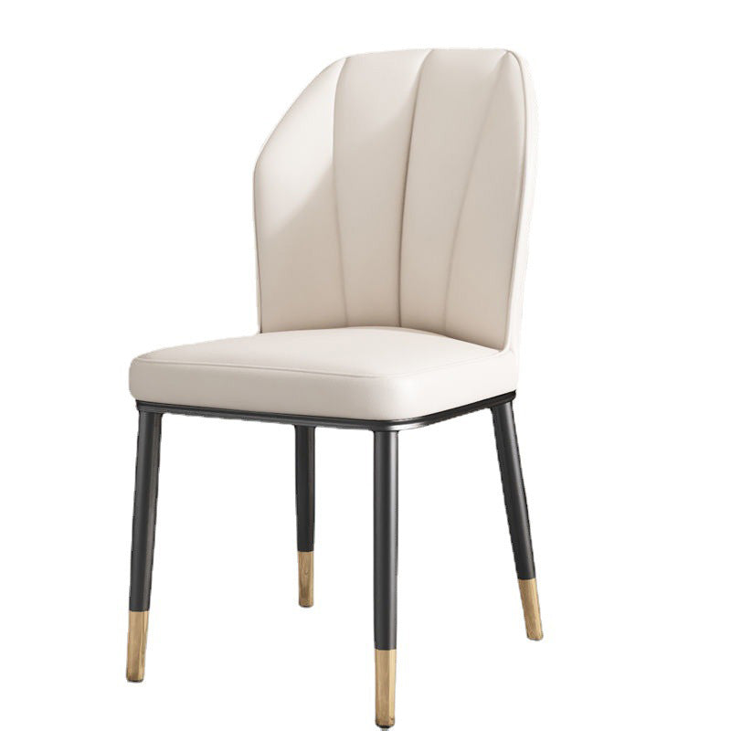 PU Leather Dining Chairs Nordic Style Wingback Armless Chair Clearhalo 'Dining Chairs' 'Dining Tables & Seating' 'dining_chair' 'furn' 'furn_dining_chair' 'Furniture' 'Kitchen & Dining Furniture' 6955466