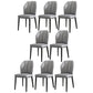 PU Leather Dining Chairs Nordic Style Wingback Armless Chair Grey 8 Piece Set Black Clearhalo 'Dining Chairs' 'Dining Tables & Seating' 'dining_chair' 'furn' 'furn_dining_chair' 'Furniture' 'Kitchen & Dining Furniture' 6955467