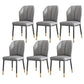 PU Leather Dining Chairs Nordic Style Wingback Armless Chair Grey 6 Piece Set Brass Gold Clearhalo 'Dining Chairs' 'Dining Tables & Seating' 'dining_chair' 'furn' 'furn_dining_chair' 'Furniture' 'Kitchen & Dining Furniture' 6955474