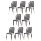 PU Leather Dining Chairs Nordic Style Wingback Armless Chair Grey 8 Piece Set Brass Gold Clearhalo 'Dining Chairs' 'Dining Tables & Seating' 'dining_chair' 'furn' 'furn_dining_chair' 'Furniture' 'Kitchen & Dining Furniture' 6955476