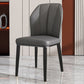 PU Leather Dining Chairs Nordic Style Wingback Armless Chair Dark Gray 1 Piece Black Clearhalo 'Dining Chairs' 'Dining Tables & Seating' 'dining_chair' 'furn' 'furn_dining_chair' 'Furniture' 'Kitchen & Dining Furniture' 6955478