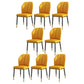 PU Leather Dining Chairs Nordic Style Wingback Armless Chair Yellow 8 Piece Set Brass Gold Clearhalo 'Dining Chairs' 'Dining Tables & Seating' 'dining_chair' 'furn' 'furn_dining_chair' 'Furniture' 'Kitchen & Dining Furniture' 6955497
