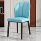 PU Leather Dining Chairs Nordic Style Wingback Armless Chair Light Blue 1 Piece Black Clearhalo 'Dining Chairs' 'Dining Tables & Seating' 'dining_chair' 'furn' 'furn_dining_chair' 'Furniture' 'Kitchen & Dining Furniture' 6955498