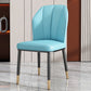 PU Leather Dining Chairs Nordic Style Wingback Armless Chair Light Blue 1 Piece Brass Gold Clearhalo 'Dining Chairs' 'Dining Tables & Seating' 'dining_chair' 'furn' 'furn_dining_chair' 'Furniture' 'Kitchen & Dining Furniture' 6955503