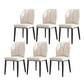 PU Leather Dining Chairs Nordic Style Wingback Armless Chair Beige 6 Piece Set Black Clearhalo 'Dining Chairs' 'Dining Tables & Seating' 'dining_chair' 'furn' 'furn_dining_chair' 'Furniture' 'Kitchen & Dining Furniture' 6955511