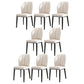 PU Leather Dining Chairs Nordic Style Wingback Armless Chair Beige 8 Piece Set Black Clearhalo 'Dining Chairs' 'Dining Tables & Seating' 'dining_chair' 'furn' 'furn_dining_chair' 'Furniture' 'Kitchen & Dining Furniture' 6955512