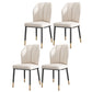 PU Leather Dining Chairs Nordic Style Wingback Armless Chair Beige 4 Piece Set Brass Gold Clearhalo 'Dining Chairs' 'Dining Tables & Seating' 'dining_chair' 'furn' 'furn_dining_chair' 'Furniture' 'Kitchen & Dining Furniture' 6955515