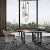 Sillas de comedor de tela silla de brazo parsons de estilo nórdico con piernas negras