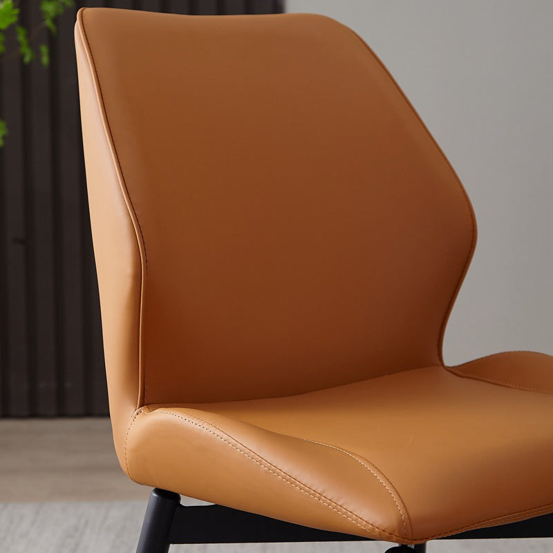 Upholstered Armless Industrial Chair Home Black Metal Legs Dining Chair Clearhalo 'Dining Chairs' 'Dining Tables & Seating' 'dining_chair' 'furn' 'furn_dining_chair' 'Furniture' 'Kitchen & Dining Furniture' 6955559