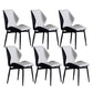 Upholstered Armless Industrial Chair Home Black Metal Legs Dining Chair Cream Gray 6 Piece Set Clearhalo 'Dining Chairs' 'Dining Tables & Seating' 'dining_chair' 'furn' 'furn_dining_chair' 'Furniture' 'Kitchen & Dining Furniture' 6955572
