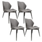 Upholstered Armless Industrial Chair Home Black Metal Legs Dining Chair Grey 4 Piece Set Clearhalo 'Dining Chairs' 'Dining Tables & Seating' 'dining_chair' 'furn' 'furn_dining_chair' 'Furniture' 'Kitchen & Dining Furniture' 6955575
