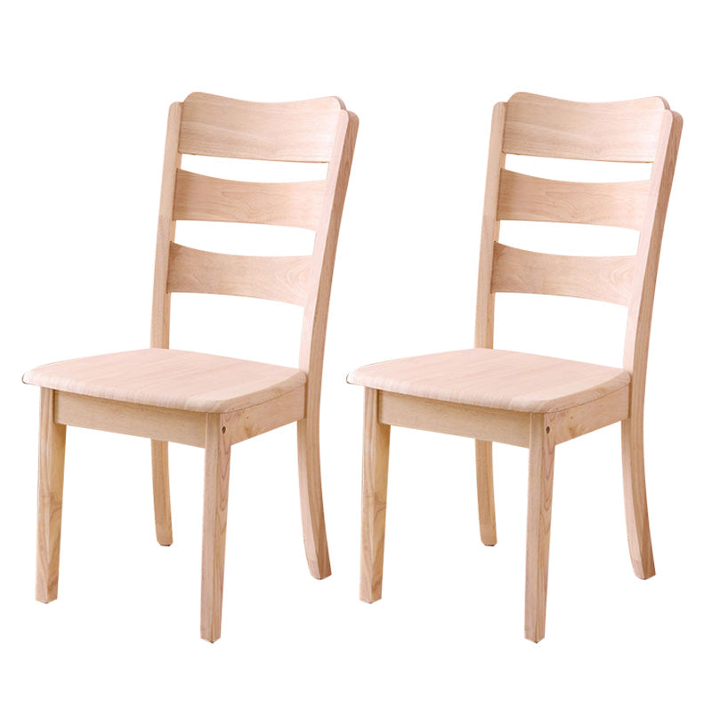 Wood Modern Style Dining Chair Ladder Back Side Chair for Dining Room Nude 2 Piece Set Clearhalo 'Dining Chairs' 'Dining Tables & Seating' 'dining_chair' 'furn' 'furn_dining_chair' 'Furniture' 'Kitchen & Dining Furniture' 6955582