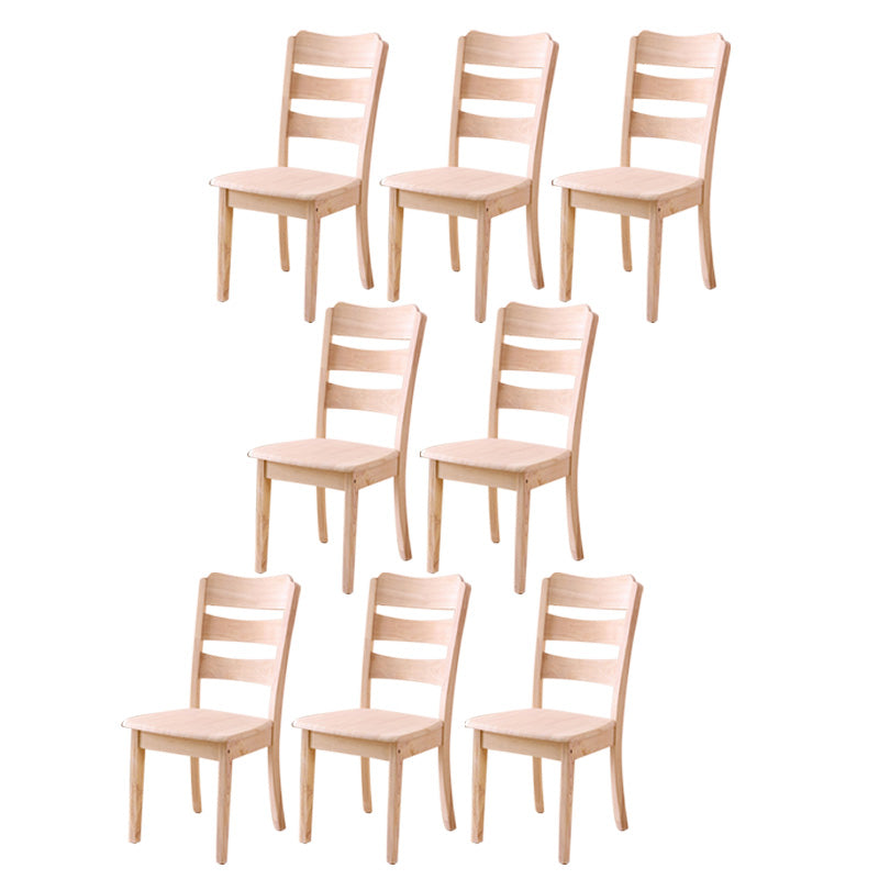 Wood Modern Style Dining Chair Ladder Back Side Chair for Dining Room Nude 8 Piece Set Clearhalo 'Dining Chairs' 'Dining Tables & Seating' 'dining_chair' 'furn' 'furn_dining_chair' 'Furniture' 'Kitchen & Dining Furniture' 6955588