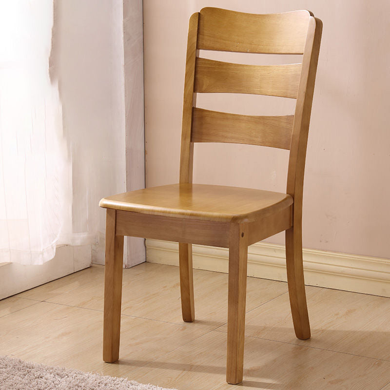 Wood Modern Style Dining Chair Ladder Back Side Chair for Dining Room Tan 1 Piece Clearhalo 'Dining Chairs' 'Dining Tables & Seating' 'dining_chair' 'furn' 'furn_dining_chair' 'Furniture' 'Kitchen & Dining Furniture' 6955589