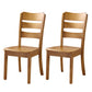 Wood Modern Style Dining Chair Ladder Back Side Chair for Dining Room Tan 2 Piece Set Clearhalo 'Dining Chairs' 'Dining Tables & Seating' 'dining_chair' 'furn' 'furn_dining_chair' 'Furniture' 'Kitchen & Dining Furniture' 6955590