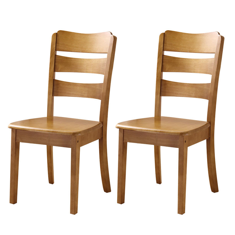 Wood Modern Style Dining Chair Ladder Back Side Chair for Dining Room Tan 2 Piece Set Clearhalo 'Dining Chairs' 'Dining Tables & Seating' 'dining_chair' 'furn' 'furn_dining_chair' 'Furniture' 'Kitchen & Dining Furniture' 6955590