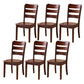 Wood Modern Style Dining Chair Ladder Back Side Chair for Dining Room Nut-Brown 6 Piece Set Clearhalo 'Dining Chairs' 'Dining Tables & Seating' 'dining_chair' 'furn' 'furn_dining_chair' 'Furniture' 'Kitchen & Dining Furniture' 6955597