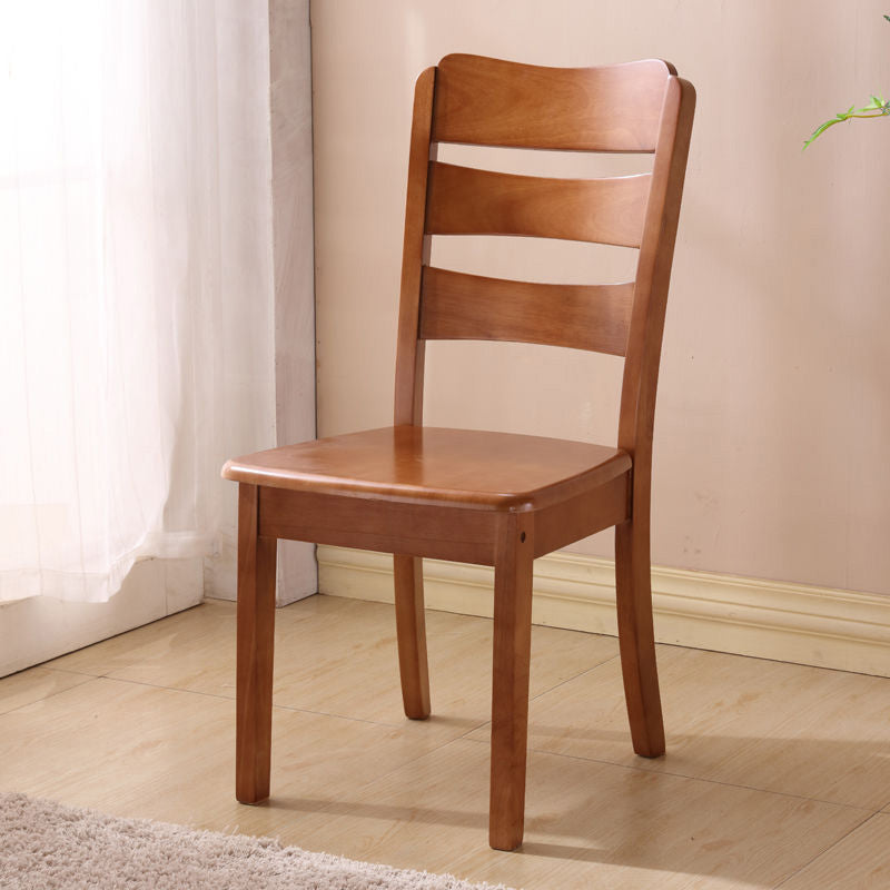 Wood Modern Style Dining Chair Ladder Back Side Chair for Dining Room Medium Wood 1 Piece Clearhalo 'Dining Chairs' 'Dining Tables & Seating' 'dining_chair' 'furn' 'furn_dining_chair' 'Furniture' 'Kitchen & Dining Furniture' 6955599