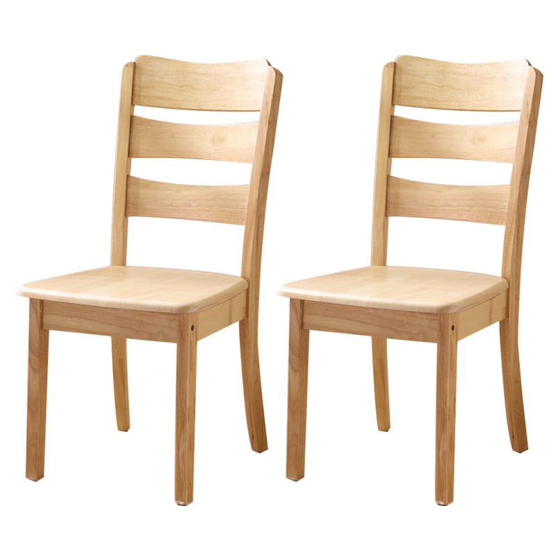 Wood Modern Style Dining Chair Ladder Back Side Chair for Dining Room Natural 2 Piece Set Clearhalo 'Dining Chairs' 'Dining Tables & Seating' 'dining_chair' 'furn' 'furn_dining_chair' 'Furniture' 'Kitchen & Dining Furniture' 6955605