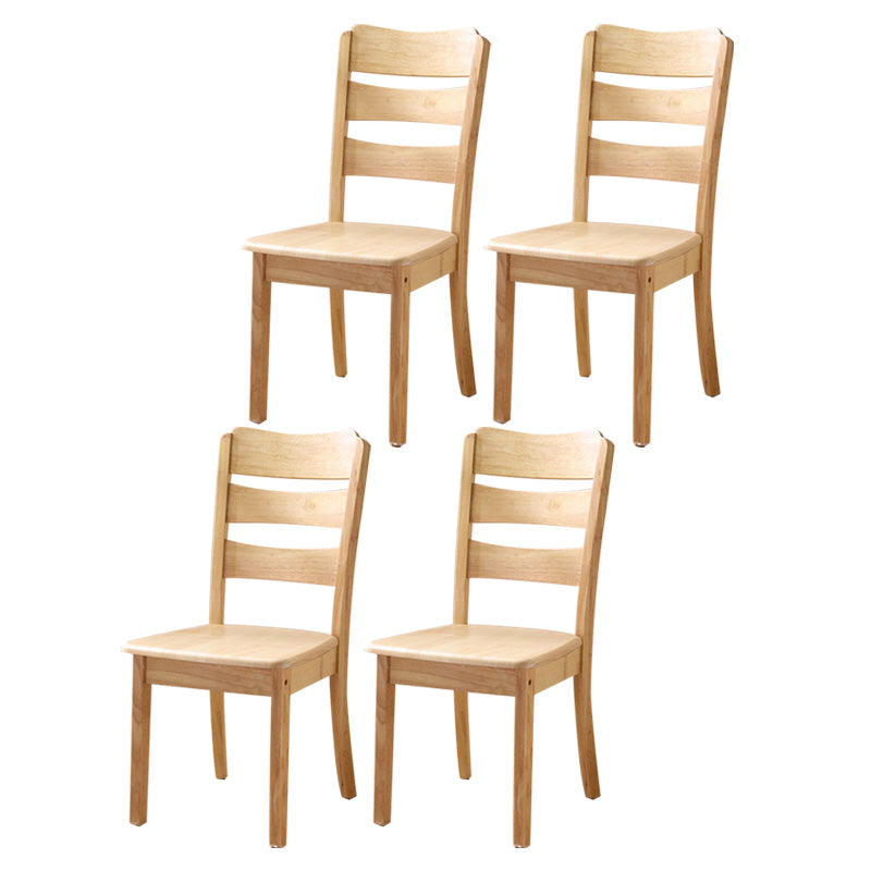 Wood Modern Style Dining Chair Ladder Back Side Chair for Dining Room Natural 4 Piece Set Clearhalo 'Dining Chairs' 'Dining Tables & Seating' 'dining_chair' 'furn' 'furn_dining_chair' 'Furniture' 'Kitchen & Dining Furniture' 6955606