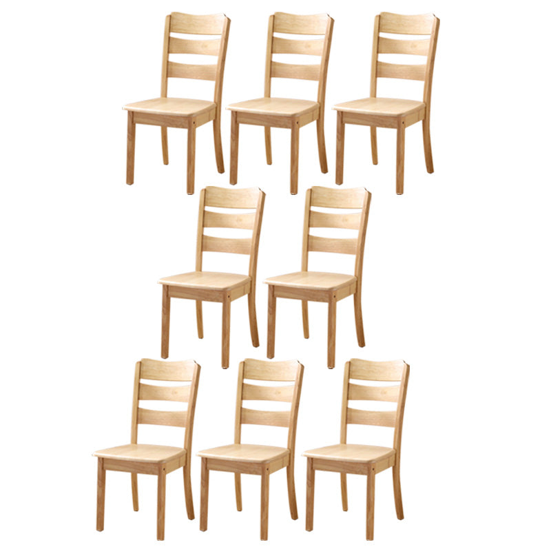 Wood Modern Style Dining Chair Ladder Back Side Chair for Dining Room Natural 8 Piece Set Clearhalo 'Dining Chairs' 'Dining Tables & Seating' 'dining_chair' 'furn' 'furn_dining_chair' 'Furniture' 'Kitchen & Dining Furniture' 6955608