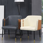 Contemporary Arm Chair Home Faux Leather Upholstered Dining Chair Clearhalo 'Dining Chairs' 'Dining Tables & Seating' 'dining_chair' 'furn' 'furn_dining_chair' 'Furniture' 'Kitchen & Dining Furniture' 6955612