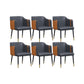 Contemporary Arm Chair Home Faux Leather Upholstered Dining Chair Black 6 Piece Set Clearhalo 'Dining Chairs' 'Dining Tables & Seating' 'dining_chair' 'furn' 'furn_dining_chair' 'Furniture' 'Kitchen & Dining Furniture' 6955626