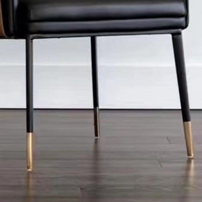 Contemporary Arm Chair Home Faux Leather Upholstered Dining Chair Clearhalo 'Dining Chairs' 'Dining Tables & Seating' 'dining_chair' 'furn' 'furn_dining_chair' 'Furniture' 'Kitchen & Dining Furniture' 6955627