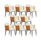 Contemporary Arm Chair Home Faux Leather Upholstered Dining Chair Orange 8 Piece Set Clearhalo 'Dining Chairs' 'Dining Tables & Seating' 'dining_chair' 'furn' 'furn_dining_chair' 'Furniture' 'Kitchen & Dining Furniture' 6955634