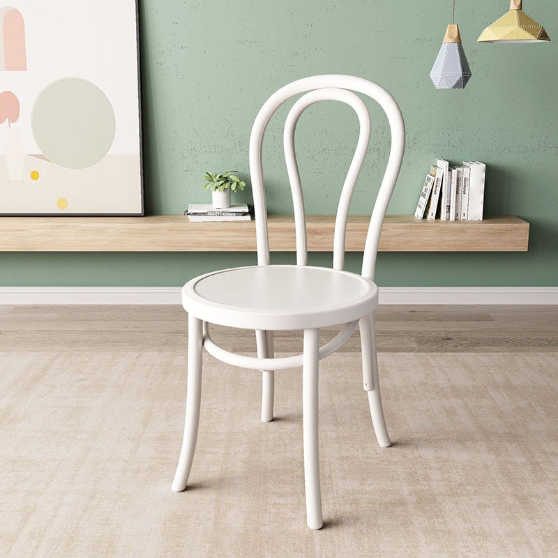 Wood Modern Style Side Chair Open Back Dining Chair for Dining Room White Wood 1 Piece Clearhalo 'Dining Chairs' 'Dining Tables & Seating' 'dining_chair' 'furn' 'furn_dining_chair' 'Furniture' 'Kitchen & Dining Furniture' 6955638