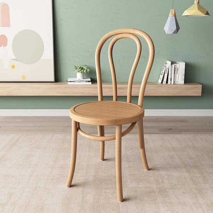 Wood Modern Style Side Chair Open Back Dining Chair for Dining Room Natural Wood 1 Piece Clearhalo 'Dining Chairs' 'Dining Tables & Seating' 'dining_chair' 'furn' 'furn_dining_chair' 'Furniture' 'Kitchen & Dining Furniture' 6955644