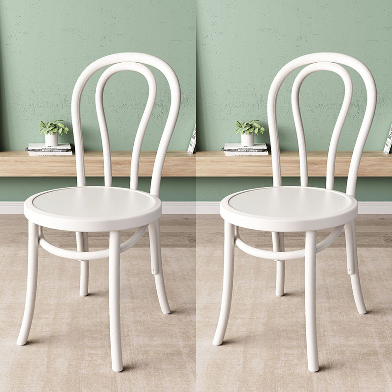 Wood Modern Style Side Chair Open Back Dining Chair for Dining Room White Wood 2 Piece Set Clearhalo 'Dining Chairs' 'Dining Tables & Seating' 'dining_chair' 'furn' 'furn_dining_chair' 'Furniture' 'Kitchen & Dining Furniture' 6955658