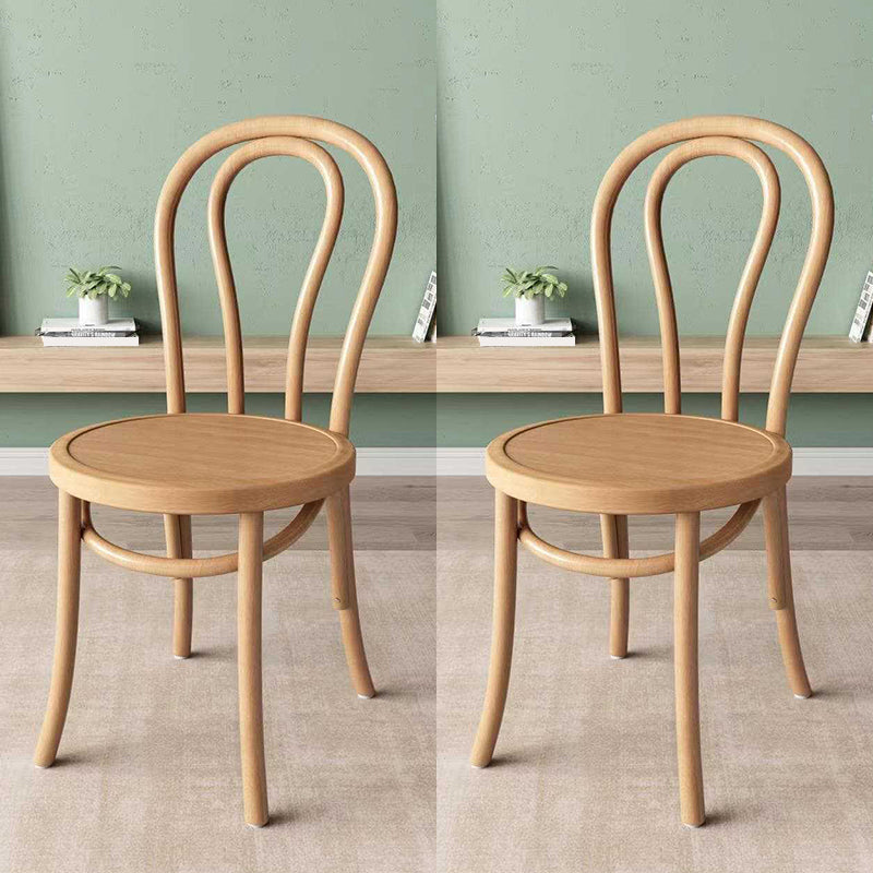 Wood Modern Style Side Chair Open Back Dining Chair for Dining Room Natural Wood 2 Piece Set Clearhalo 'Dining Chairs' 'Dining Tables & Seating' 'dining_chair' 'furn' 'furn_dining_chair' 'Furniture' 'Kitchen & Dining Furniture' 6955664