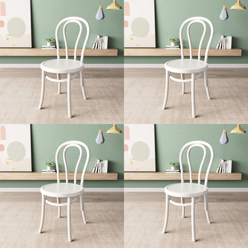 Wood Modern Style Side Chair Open Back Dining Chair for Dining Room White Wood 4 Piece Set Clearhalo 'Dining Chairs' 'Dining Tables & Seating' 'dining_chair' 'furn' 'furn_dining_chair' 'Furniture' 'Kitchen & Dining Furniture' 6955671