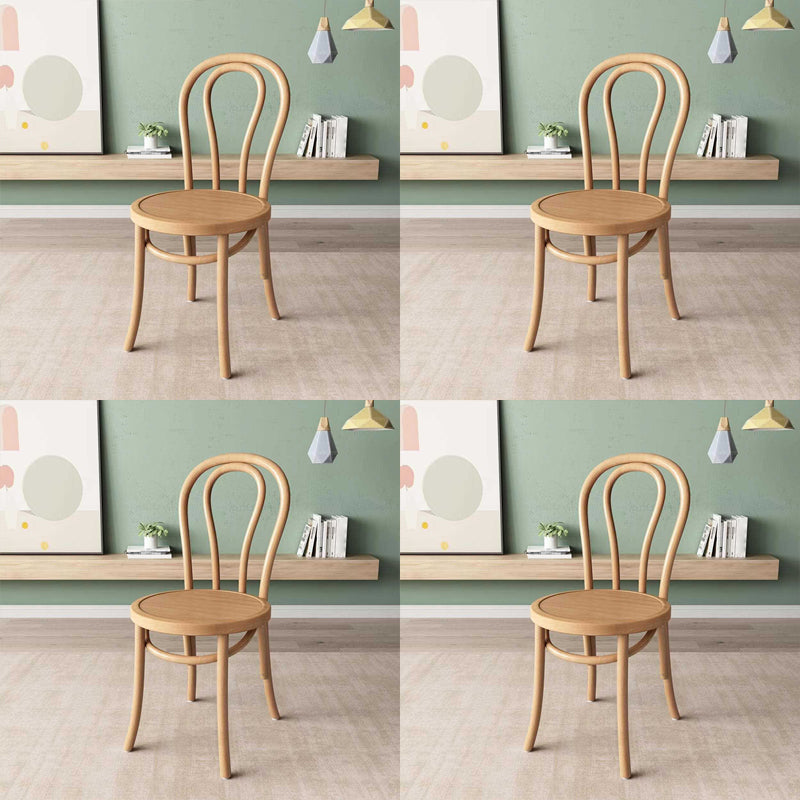 Wood Modern Style Side Chair Open Back Dining Chair for Dining Room Natural Wood 4 Piece Set Clearhalo 'Dining Chairs' 'Dining Tables & Seating' 'dining_chair' 'furn' 'furn_dining_chair' 'Furniture' 'Kitchen & Dining Furniture' 6955674