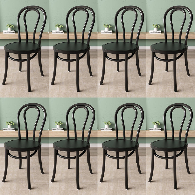 Wood Modern Style Side Chair Open Back Dining Chair for Dining Room Black Wood 8 Piece Set Clearhalo 'Dining Chairs' 'Dining Tables & Seating' 'dining_chair' 'furn' 'furn_dining_chair' 'Furniture' 'Kitchen & Dining Furniture' 6955690