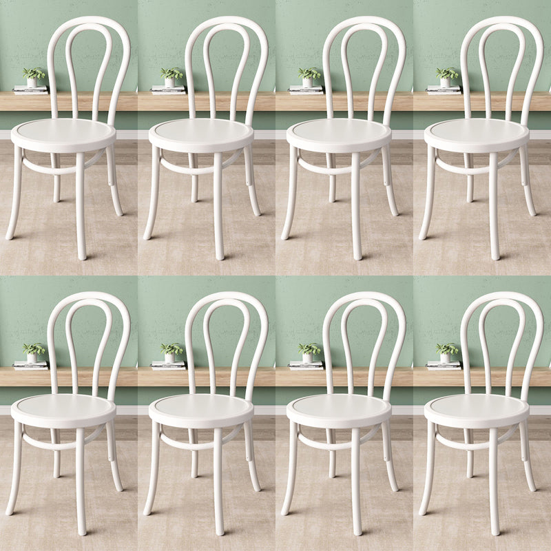 Wood Modern Style Side Chair Open Back Dining Chair for Dining Room White Wood 8 Piece Set Clearhalo 'Dining Chairs' 'Dining Tables & Seating' 'dining_chair' 'furn' 'furn_dining_chair' 'Furniture' 'Kitchen & Dining Furniture' 6955691