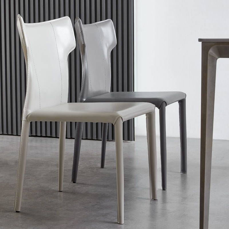 Sedia da pranzo moderna con schienale imbottito e senza braccioli da cucina