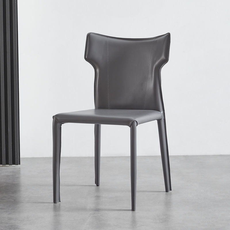 Sedia da pranzo moderna con schienale imbottito e senza braccioli da cucina
