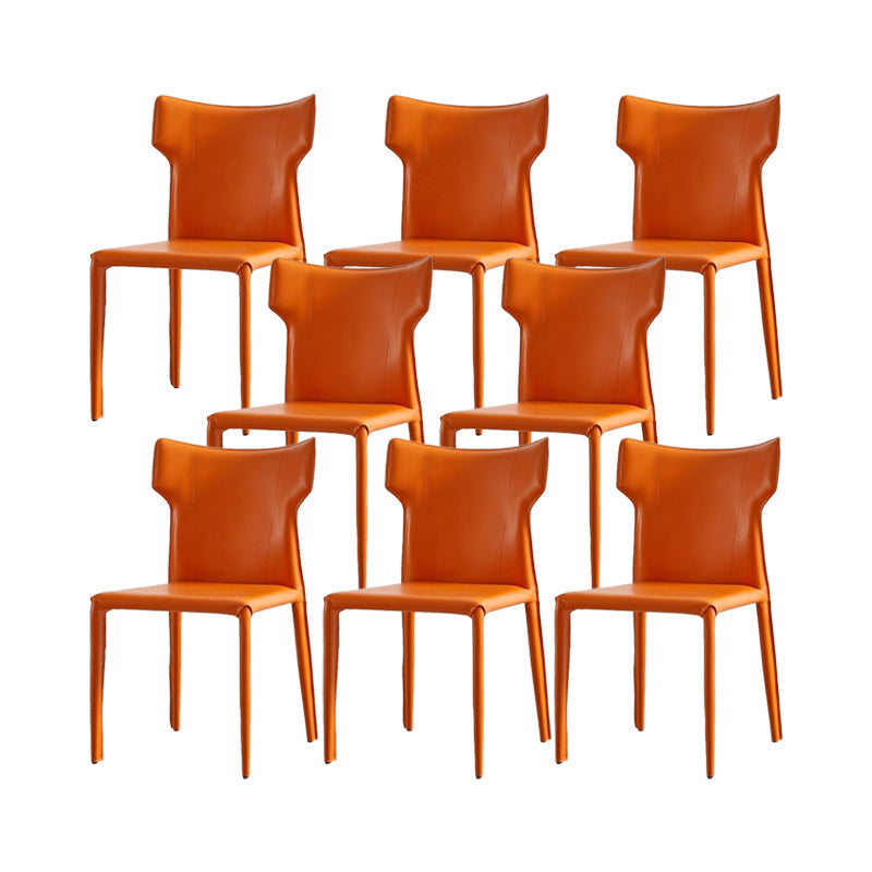 Sedia da pranzo moderna con schienale imbottito e senza braccioli da cucina