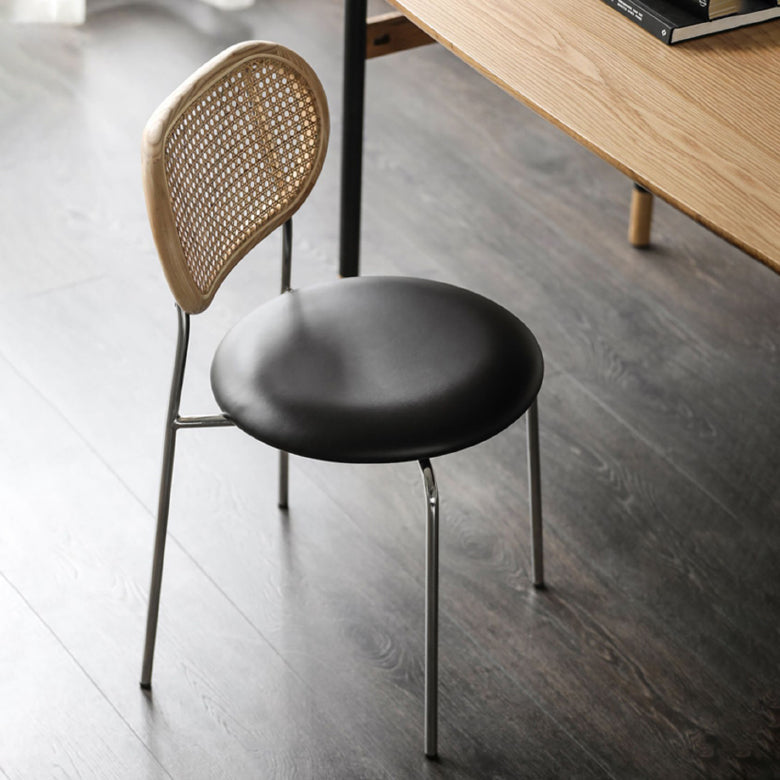 Sedia da cucina senza braccioli gambe in metallo sedia da pranzo con schienale King Louis