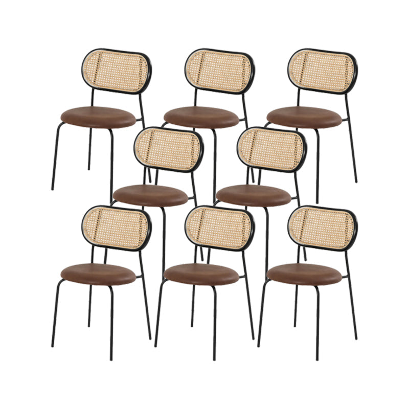 Sedia da cucina senza braccioli gambe in metallo sedia da pranzo con schienale King Louis